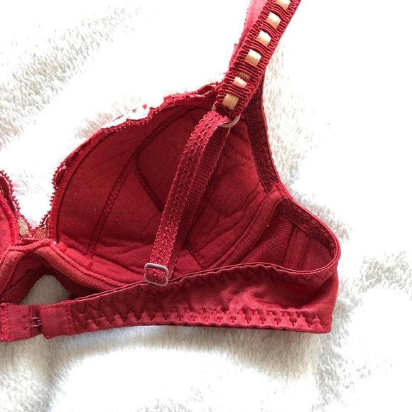 Aubade designer red bra 30B - Picture 3 of 7